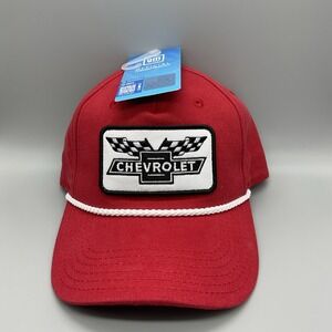 Vintage-Style CHEVROLET Racing RED Snapback Adjustable Hat White Black Patch#460
